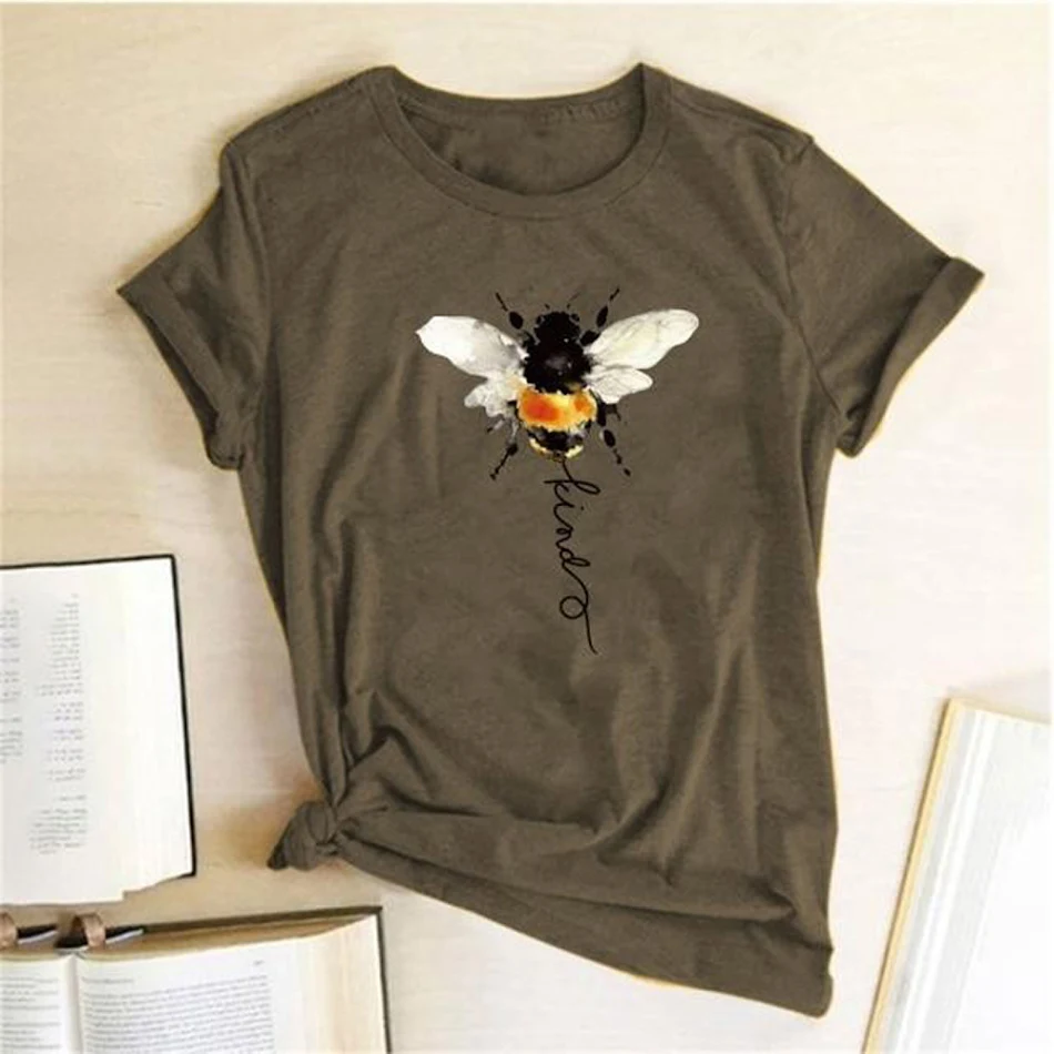 Populaire losse hardloop T-shirt met 3D-geprinte bijenmode, casual en comfortabel, perfect voor dagelijks gebruik en sport