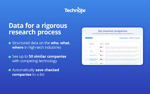 Technote – Effortless company research