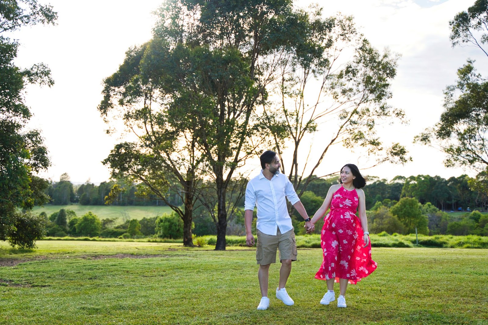 Couple enjoying romantic time together on vacation