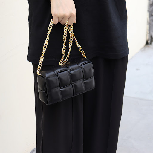Title 5, Woven Small Square Bag for Women, Commuter Chai...