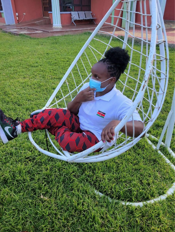 Wawira relaxes during the Tokyo Paralympics