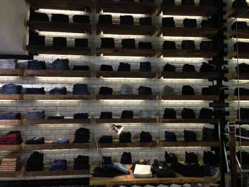 new LED lights to shelving area