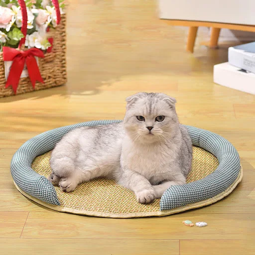 Rattan Pet Cooling Mat Non Slip Kennel Puppy Pad Summer Mattress for Cats Dog Waterproof Portable Breathable Pet Supplie