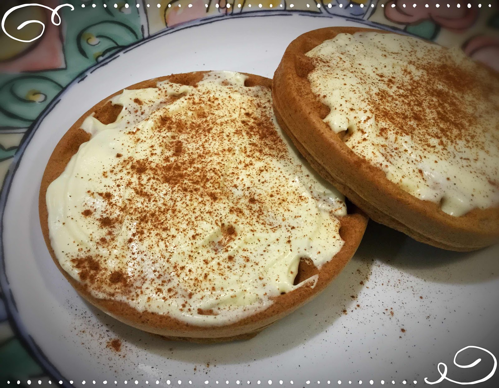 Cinnamon Roll Chaffles with Cream Cheese Frosting