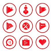 Red On White Icons By Arjun Arora