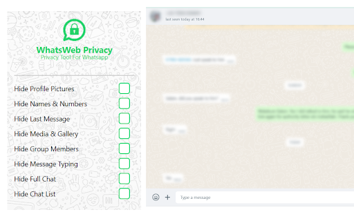 WhatsWeb Privacy - For WhatsApp Chat Privacy