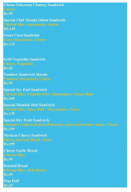 Foods House menu 2