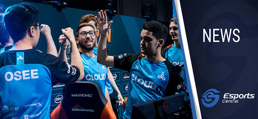 Cloud9, an esports organization with teams participating in League of Legends, Overwatch, Rocket League, CS:GO, Fortnite and Smash.