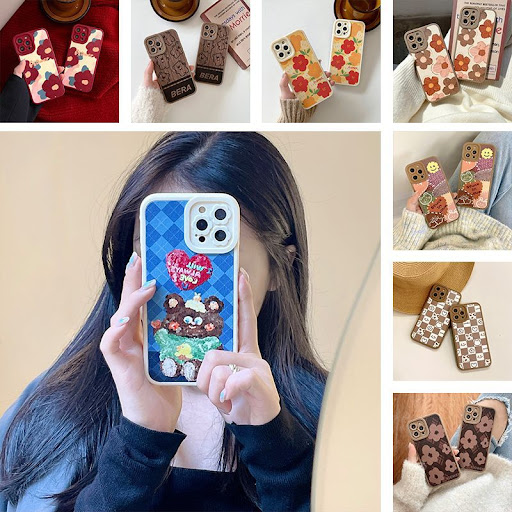 Title 10, Ladies Fashion Applique Flower Lens Phone Case ...