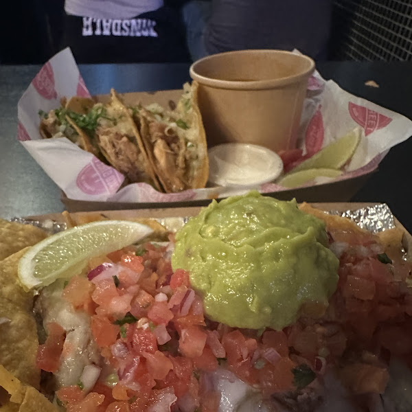 beef nachks and chicken tacos