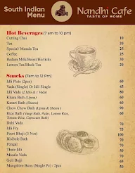 Nandhi Cafe menu 1