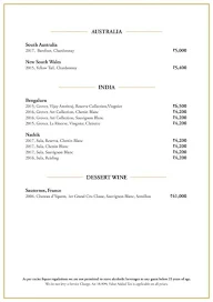 Threesixtyone Degrees - The Oberoi menu 1