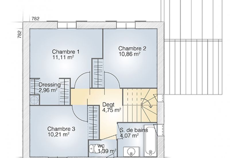  Vente Terrain + Maison - Terrain : 408m² - Maison : 95m² à Saint-Chaptes (30190) 