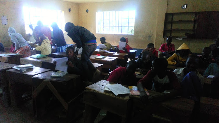 Pupils of Sigor Primary School in class on Friday, March 20, 2020