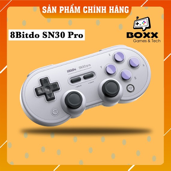 Tay Cầm Chơi Game Bluetooth 8Bitdo Sn30 Pro - Dùng Cho Nintendo Switch, Windows, Mac, Xbox, Ps4