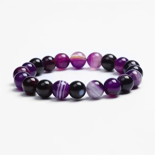 Title 4, Armband en pierre naturelle violet pour femme