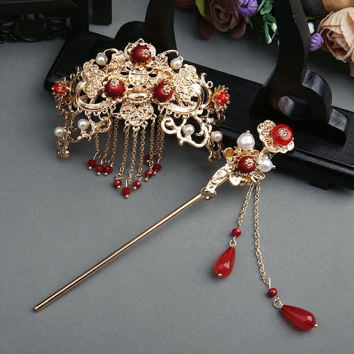 Title 1, Womens Hanfu Headdress Hairpin Fairy Air Su, a...