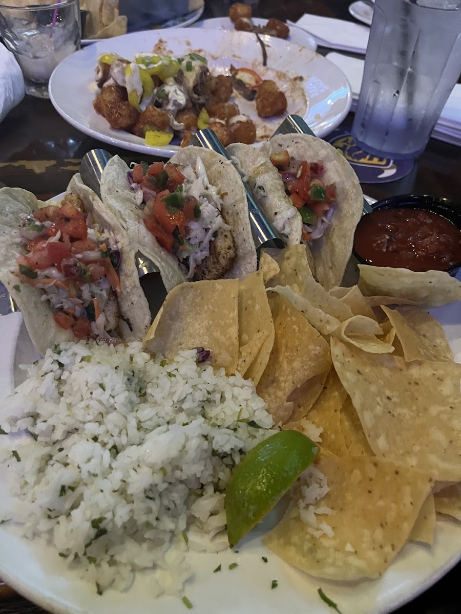 Blackened walleye street tacos