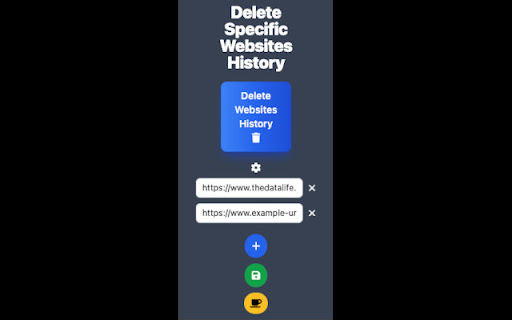 Delete Specific Websites History