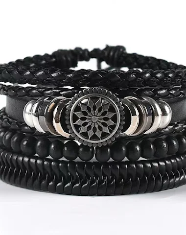 Card Punk Herren Armband Set aus Le - 0