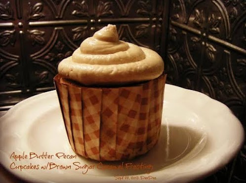 Apple Butter Pecan Cupcakes with Caramel Butter Cream