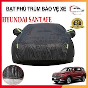 [Hyundai Santafe] Bạt Phủ Xe Ô Tô 3 Lớp Chất Liệu Polyester Cao Cấp Cho Xe Santafe, Bạc Phủ Trùm Bảo Vệ Che Nắng, Chống Nóng, Che Mưa Tuyệt Đối 100%, Bạt Của Xưởng May Theo Kích Cỡ Xe Cam Kết Vừa Xe 100% Và Bảo Hành 2 Năm