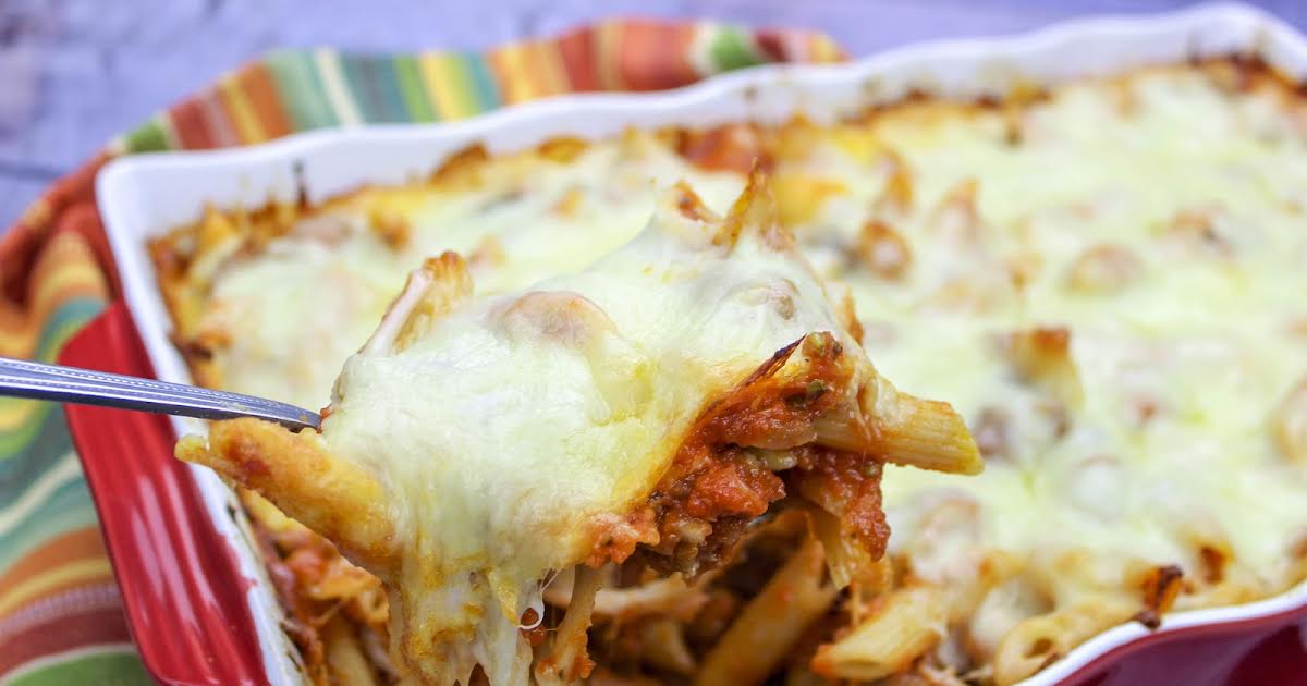 Baked Mostaccioli | Just A Pinch Recipes