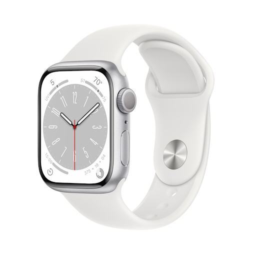 Đồng hồ thông minh Apple Watch Series 8 GPS Silver Aluminium Case (41mm, White)