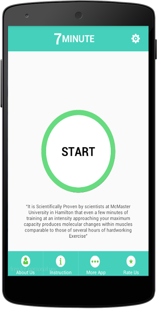 Android application 7 Minutes Workout screenshort
