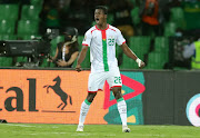 Dango Ouattara of Burkina Faso celebrates his goal in the 2021 Africa Cup of Nations quarterfinal against Tunisia at Roumde Adjia Stadium in Garoua, Cameroon on January 29 2022.
