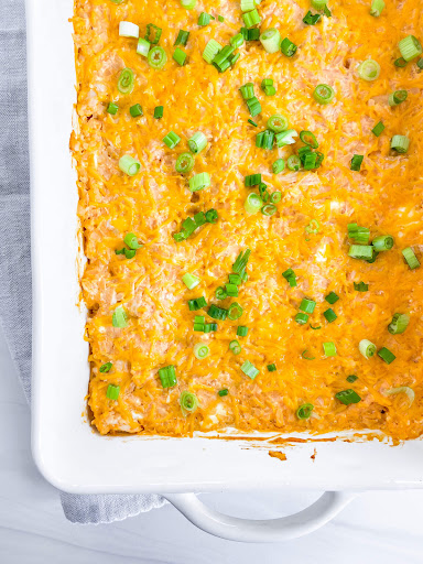 Buffalo Chicken Dip (with a Secret Healthy Ingredient!)