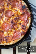 Cast Iron Pizza was pinched from <a href="http://sweetasacookie.com/best-cast-iron-pizza/" target="_blank">sweetasacookie.com.</a>