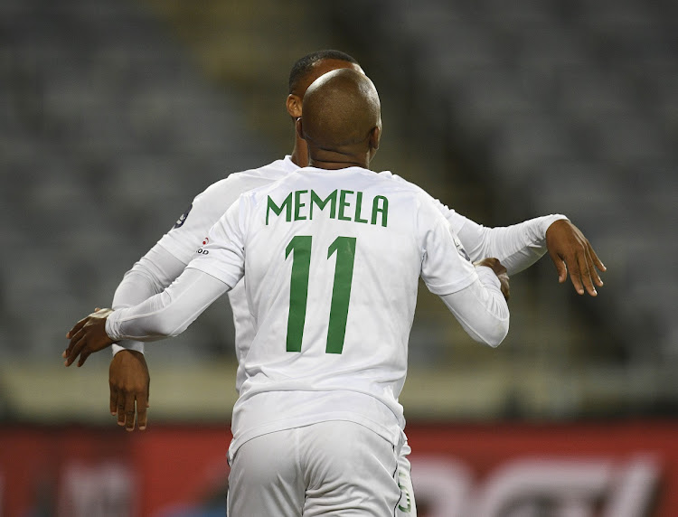 Luvuyo Memela of AmaZulu celebrates his goal in the DStv Premiership match against Orlando Pirates at Orlando Stadium in Johannesburg on December 23 2021.