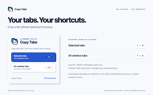 Copy Tabs screenshot 2