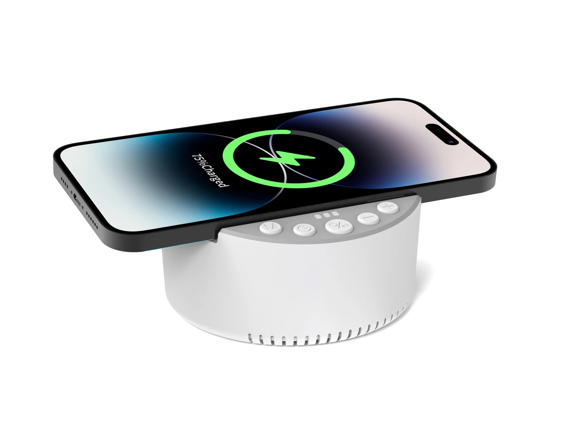 Title 6, Smart White Noise 15W Wireless Charger Bluetoot...