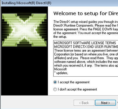 Download and update DirectX