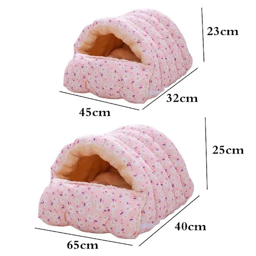 Winter Warm Cat Bed Super Soft Cute Pet Nest Small Dog Kennel Cat Sleeping Bed House Pet Cushion Warm Mat Animals Access
