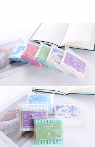 Title 8, Double-ended wooden stick and cotton ear swabs ...