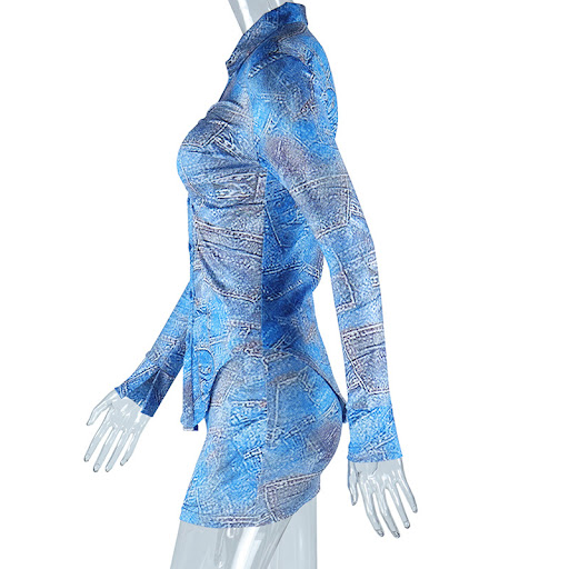 Title 7, Womens Summer Fashion Printed Shirt Top and Sk...