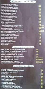 Coastal King menu 5