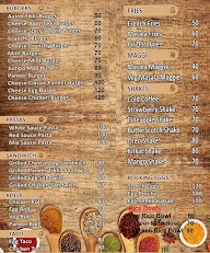 Burger World menu 1