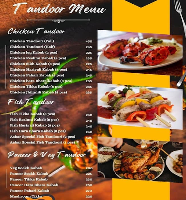 Aa - Bar Family Restaurant menu 