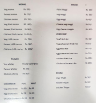 Momo Parlour menu 1