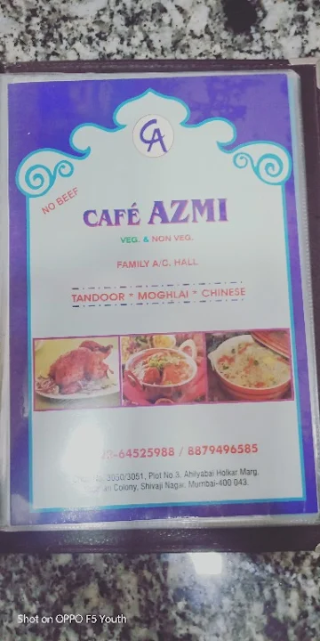 Cafe Azmi Restaurant menu 