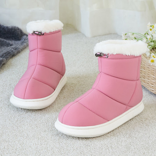 Title 5, Down filled high-top cotton slippers for men an...