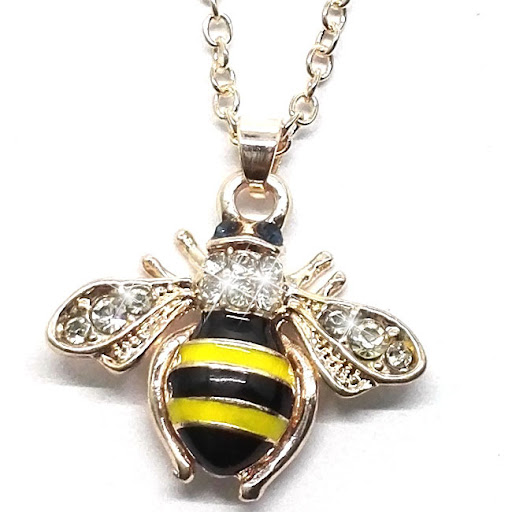Title 5, Bee Citrine Dripping Oil Womens Necklace, radi...