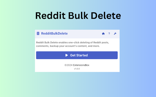 Reddit Bulk Delete-Delete Posts, Comments, and Backup Account Content