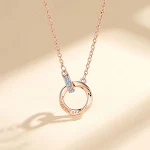 Rose Gold Blue Zirconium