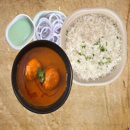 Anda Curry With Rice/roti