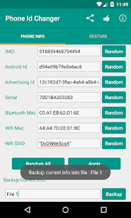 Device Id IMEI Changer Xposed Screenshot